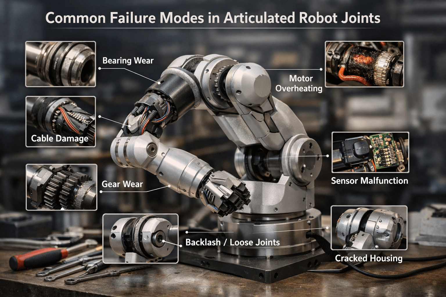 Common Failure Modes in Articulated Robot Joints