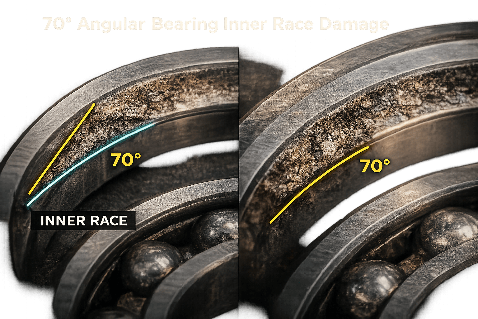 70 Angular Bearing Inner Race Damage